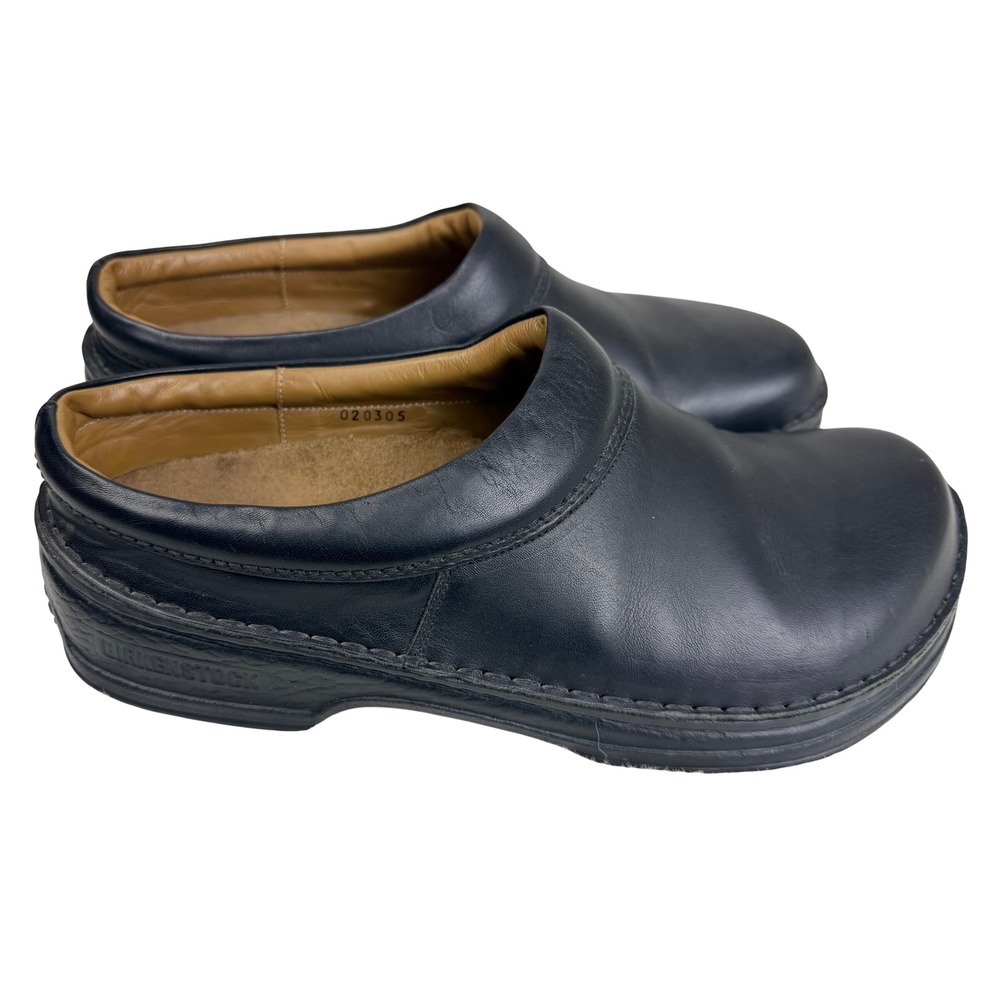 Birkenstock Footprints Alton Clogs Mens Size 43/US 10-10.5 Black Made in Germany